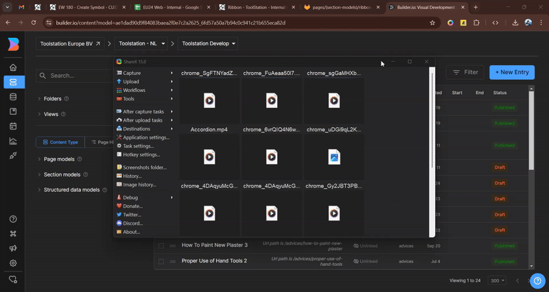 ribbon section model