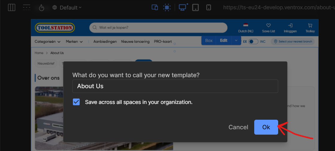 save template prompt