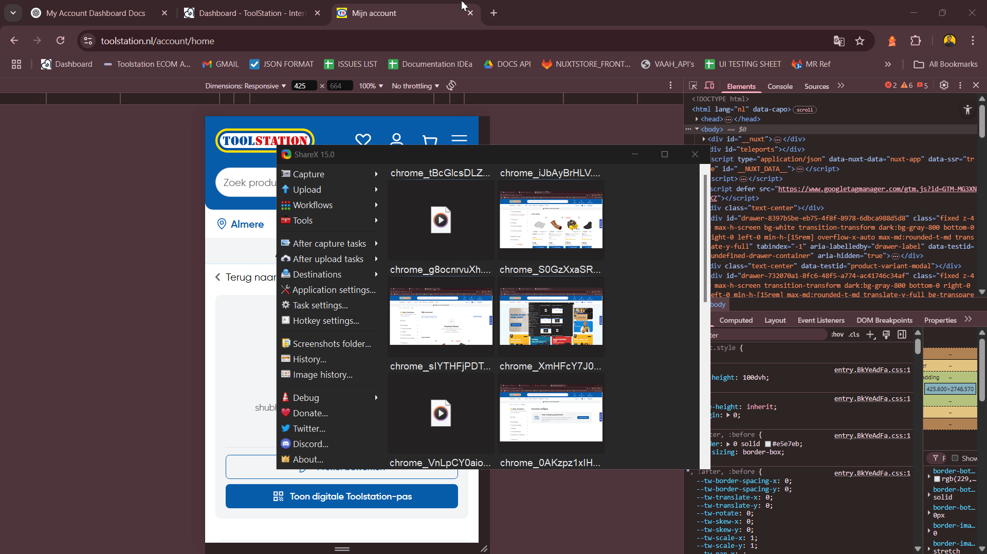 My Account Mobile Ver.