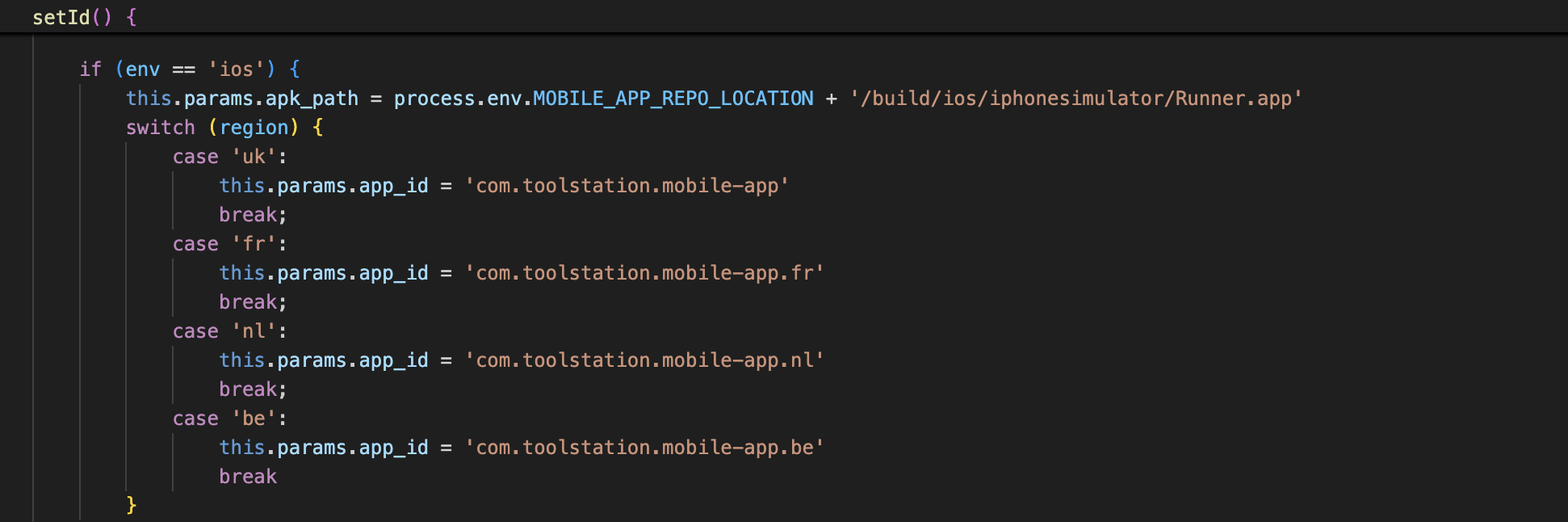 VSCode-MobileApp-AppIDs